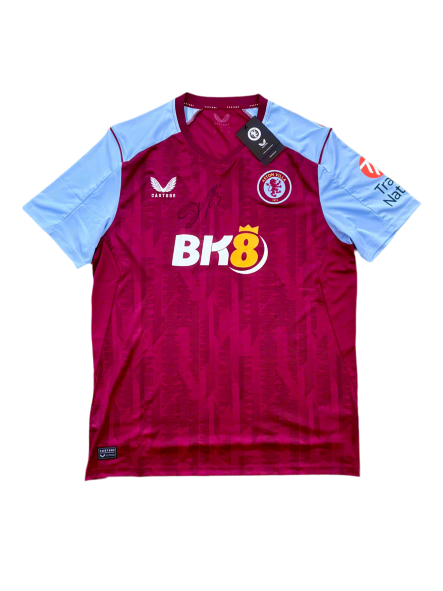 Diego Carlos Signed Aston Villa Home Shirt 10/10