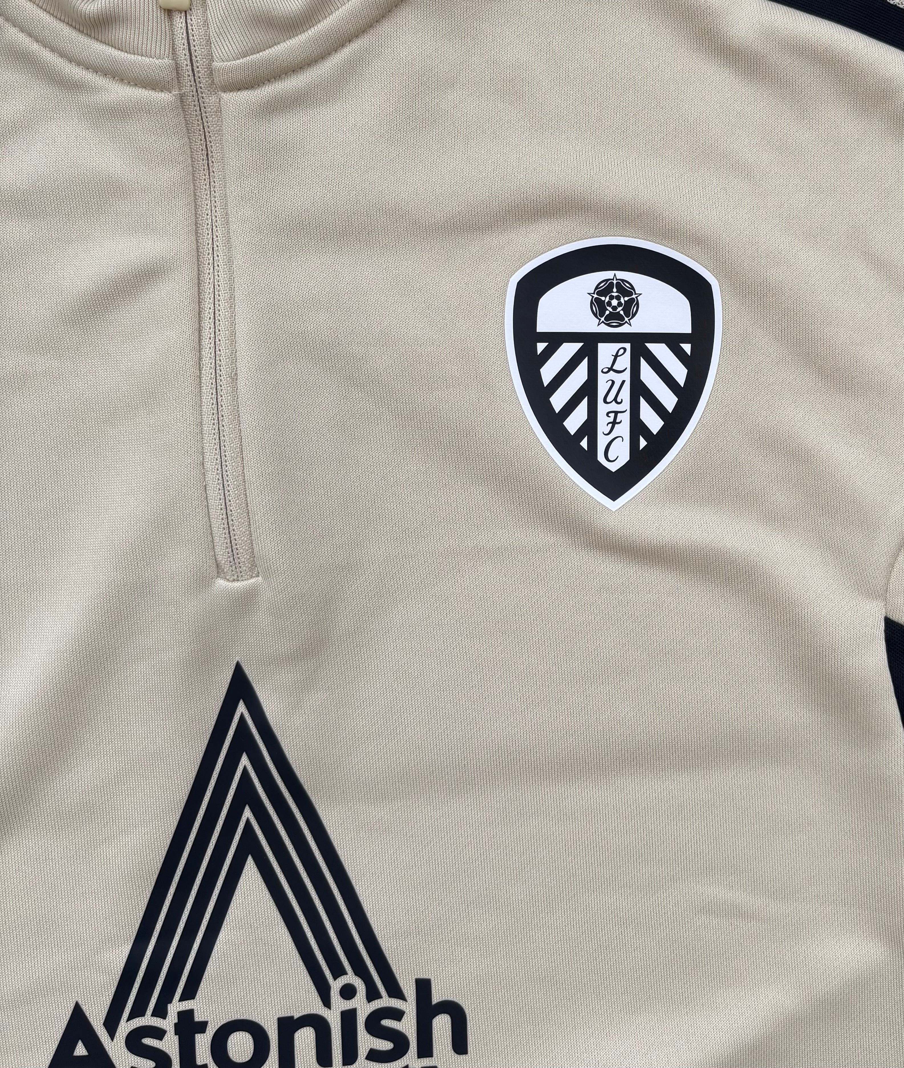 Brand New Leeds United 2022-2023 Adidas Training Quarter Zip Drill Top