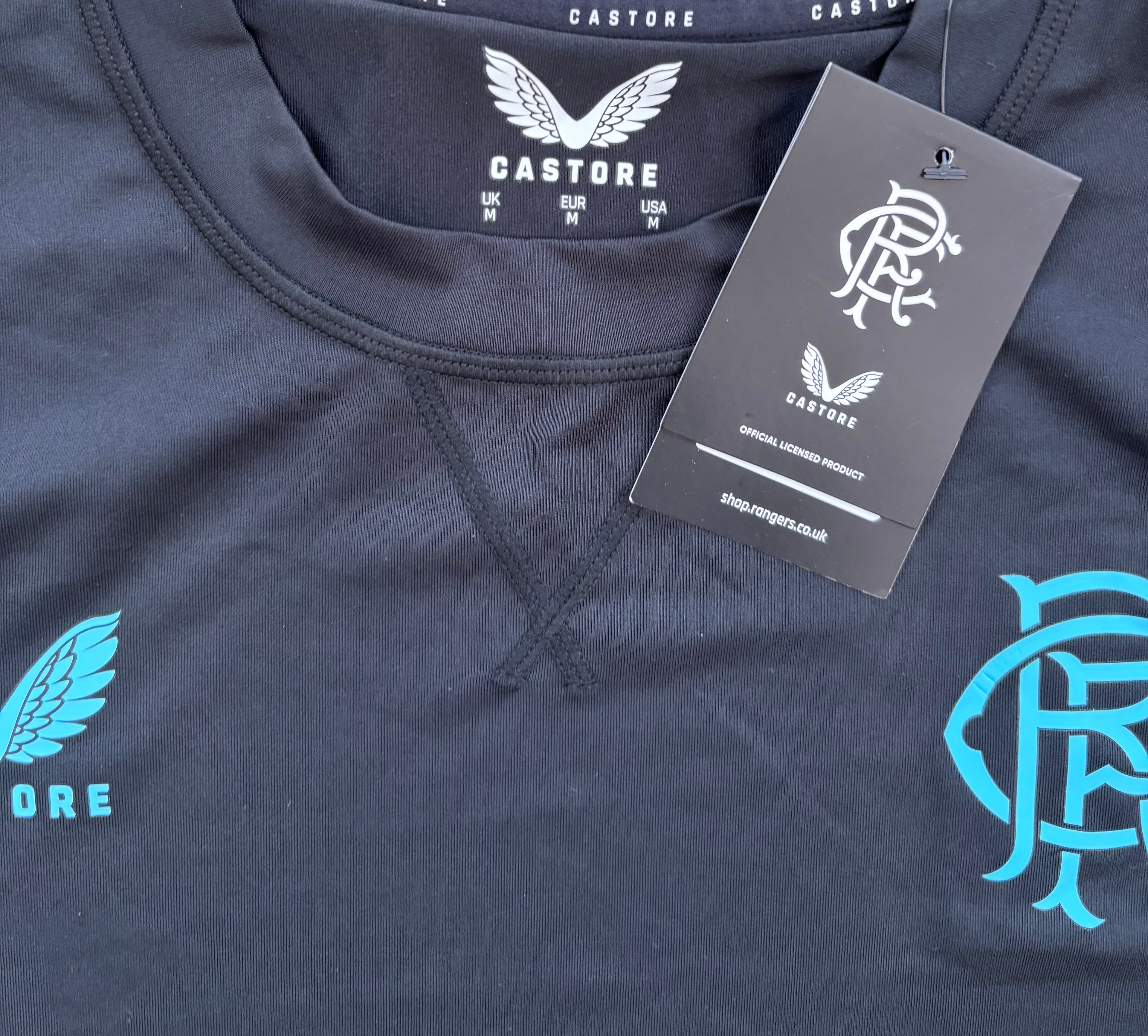 Brand New Glasgow Rangers 2023-2024 Castore Casual Tee