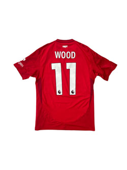 Nottingham Forest 2024/2025 Adidas Home Shirt #11 Wood (S) image 1