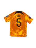 Netherlands 2022/2023 Nike Home Shirt #5 Ake (M)