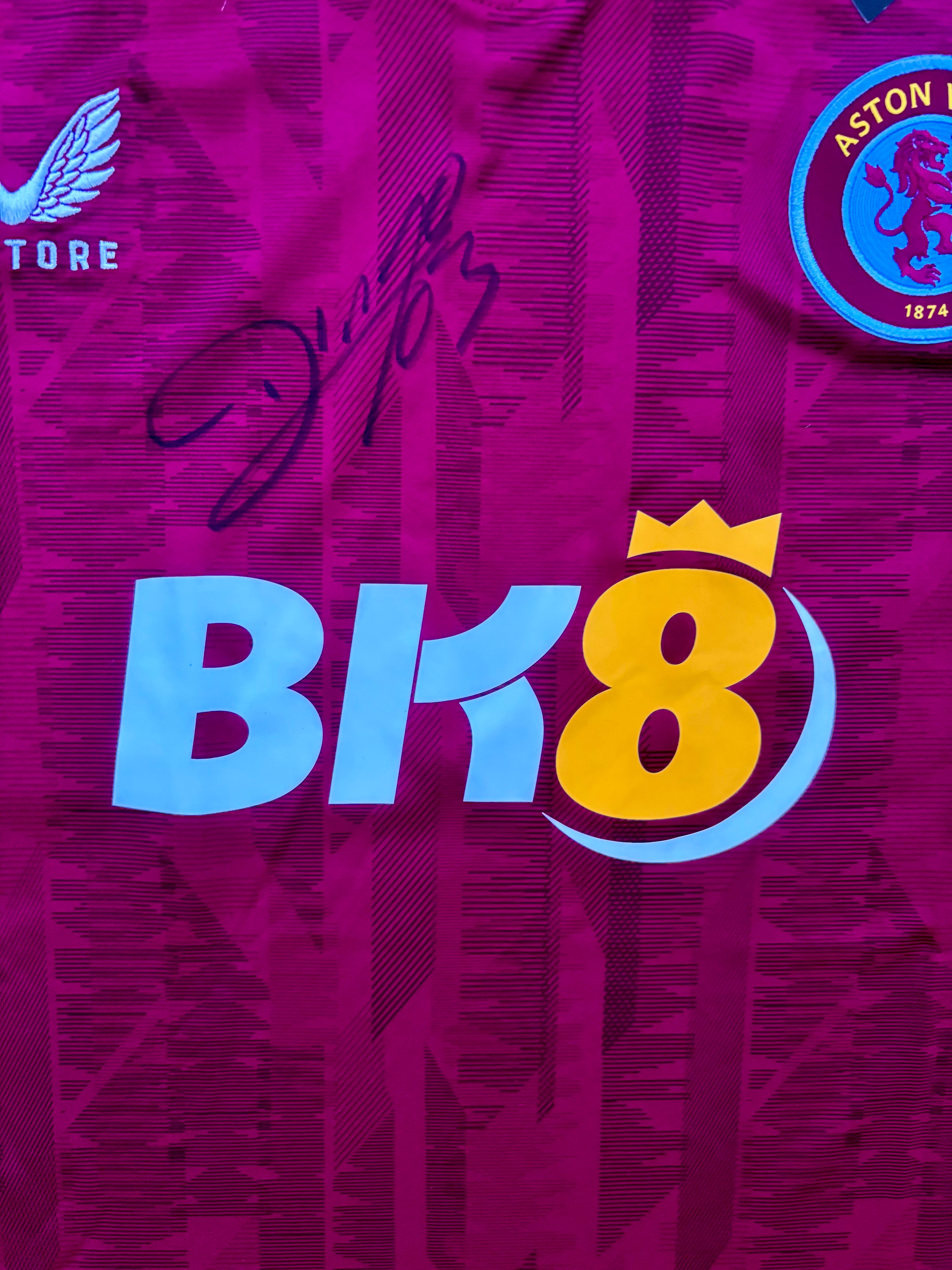 Diego Carlos Signed Aston Villa Home Shirt 10/10