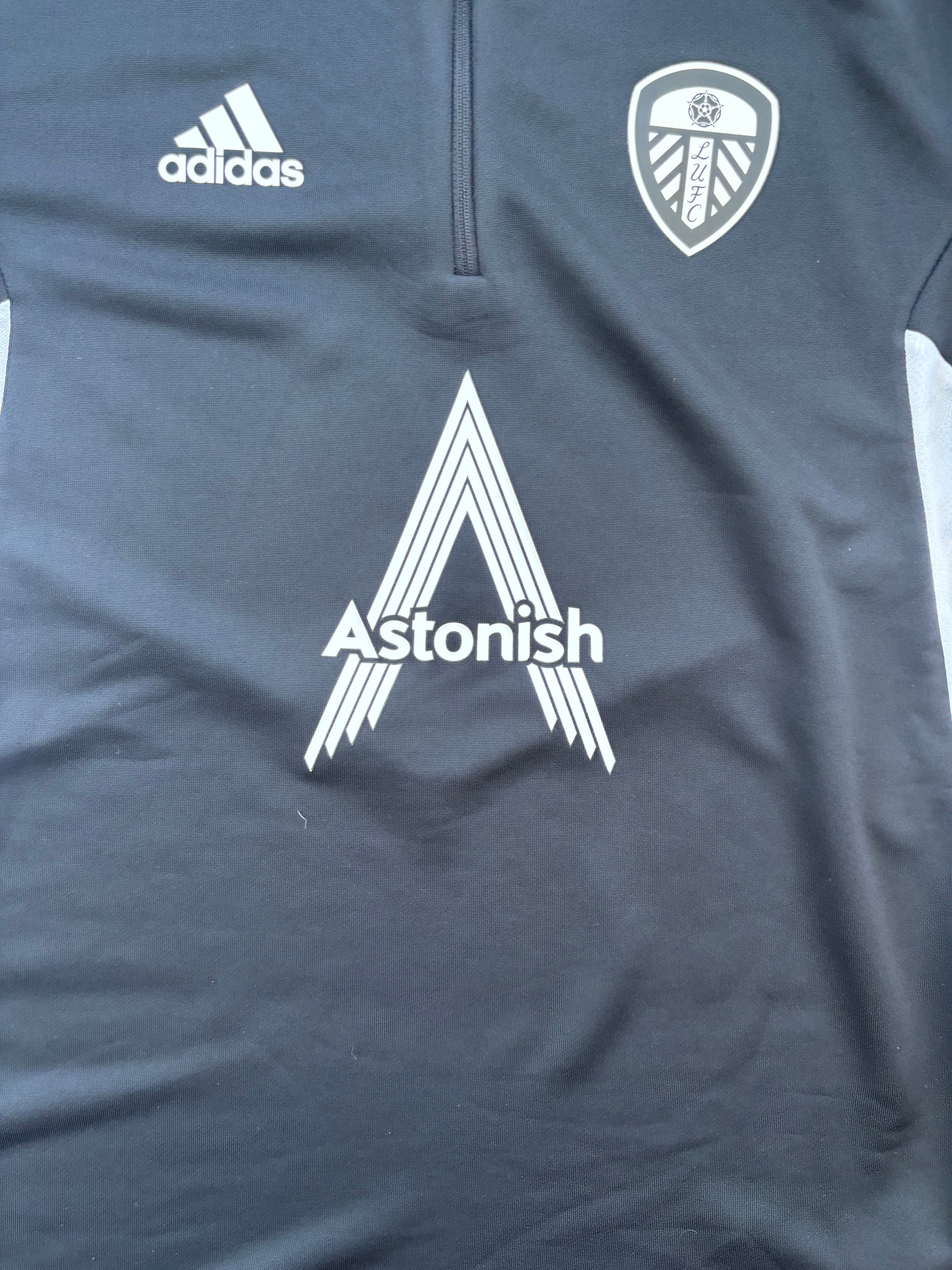 Brand New Leeds United 2022-2023 Adidas Training Quarter Zip Drill Top