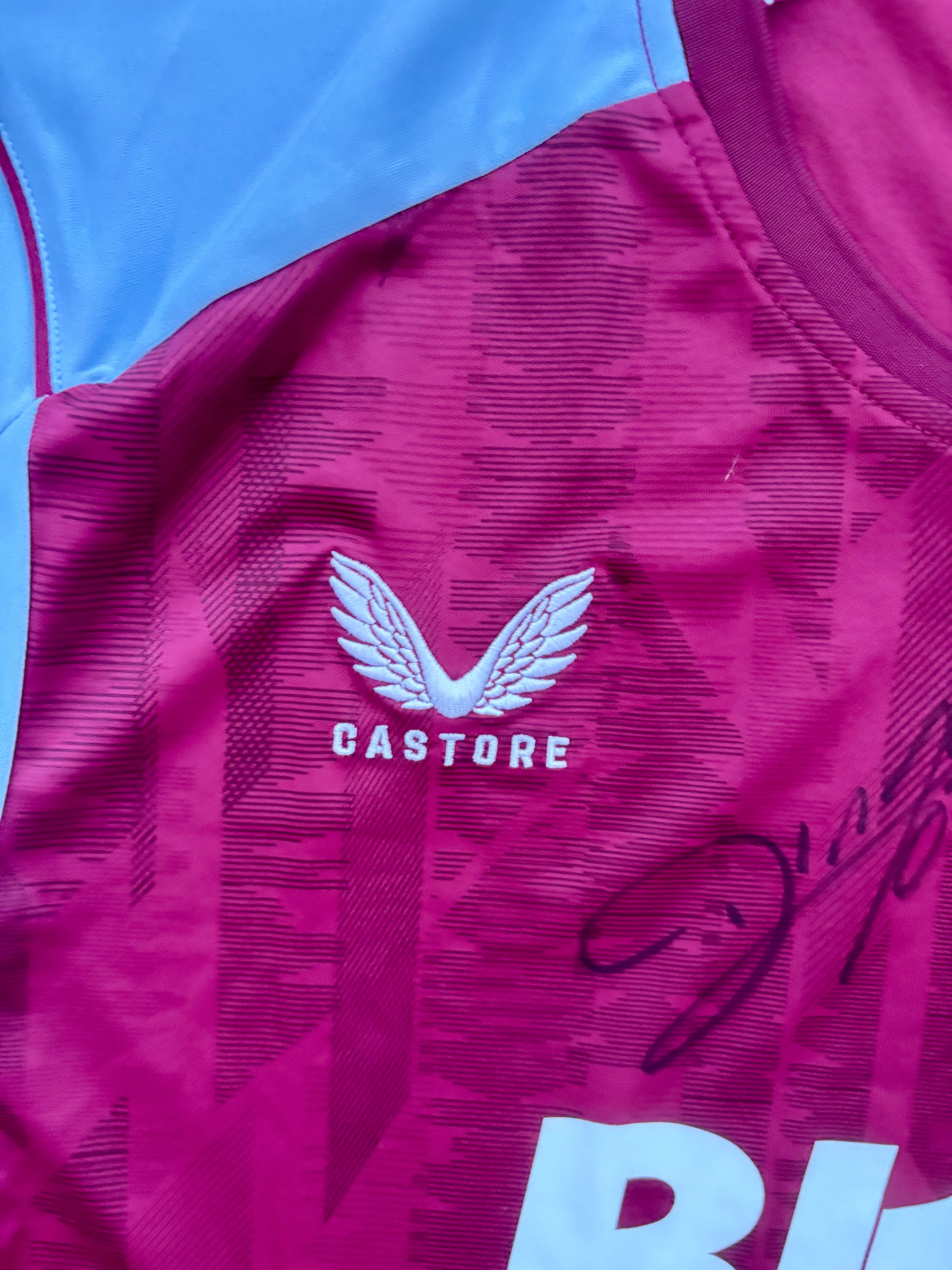 Diego Carlos Signed Aston Villa Home Shirt 10/10