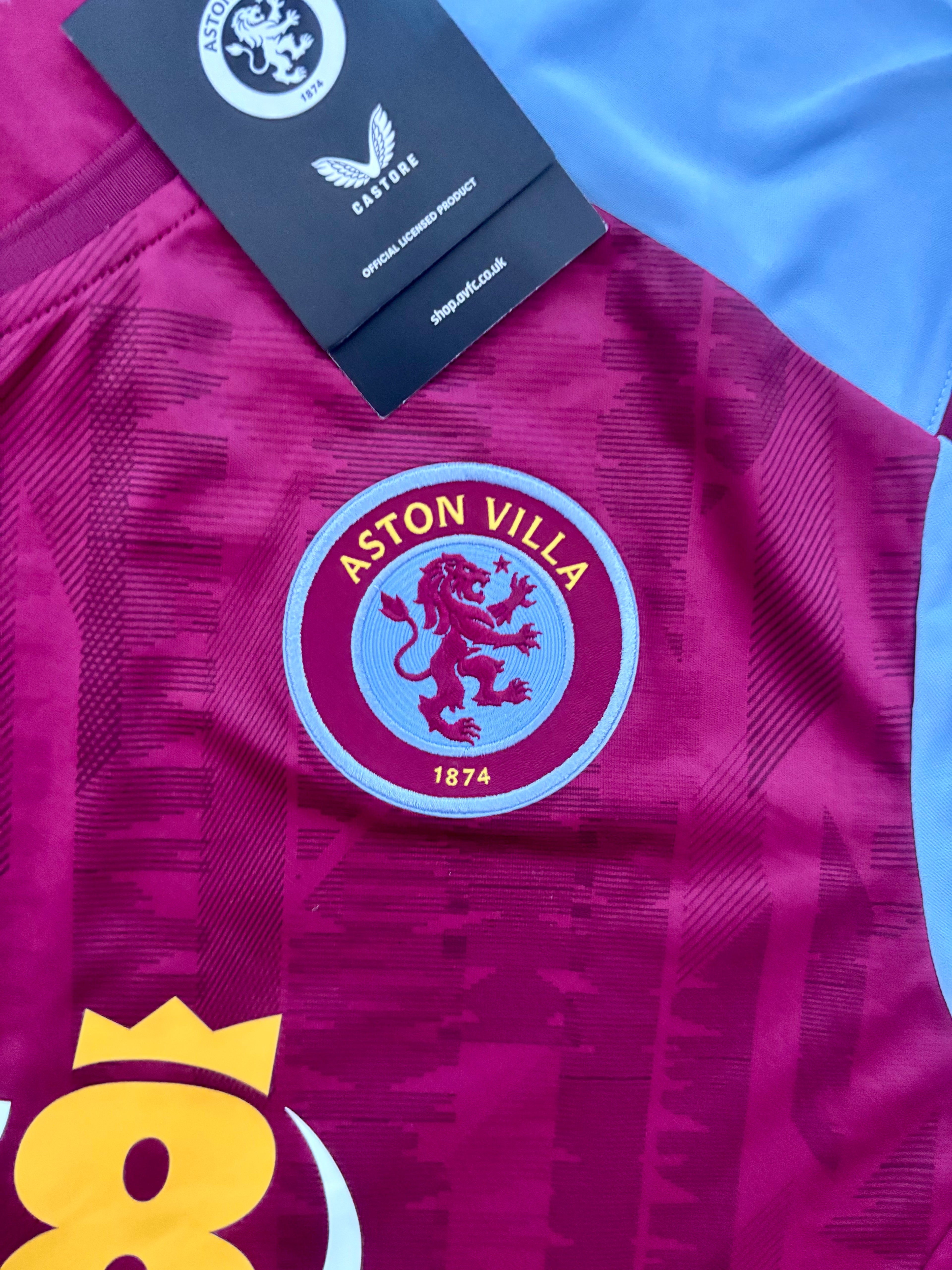 Diego Carlos Signed Aston Villa Home Shirt 10/10