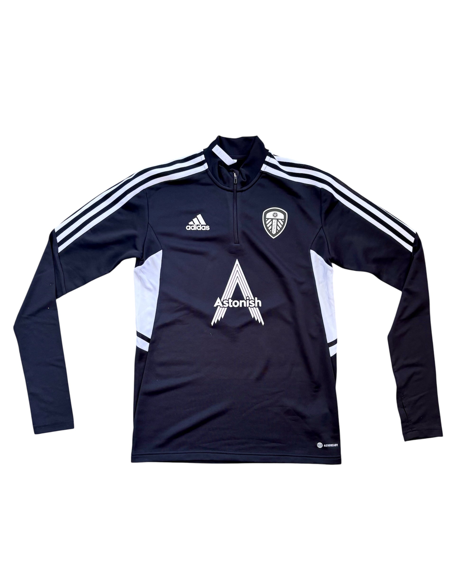 Brand New Leeds United 2022-2023 Adidas Training Quarter Zip Drill Top